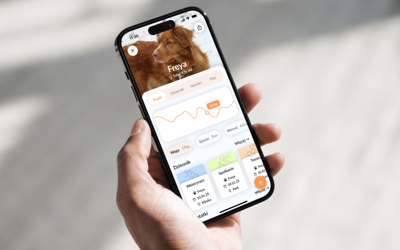 Telefon z aplikacją MobiPets - cyfrowa książeczka zdrowia