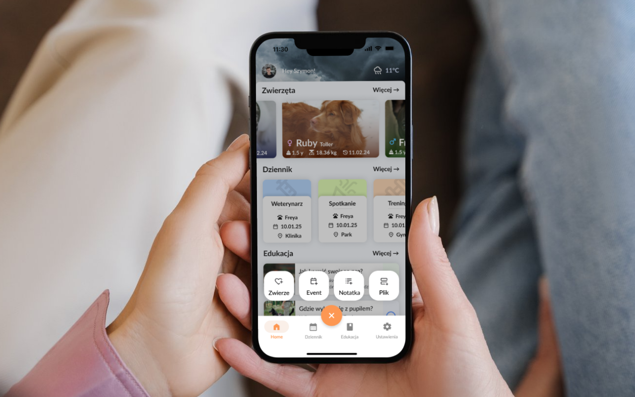 Powiadomienia w aplikacji MobiPets